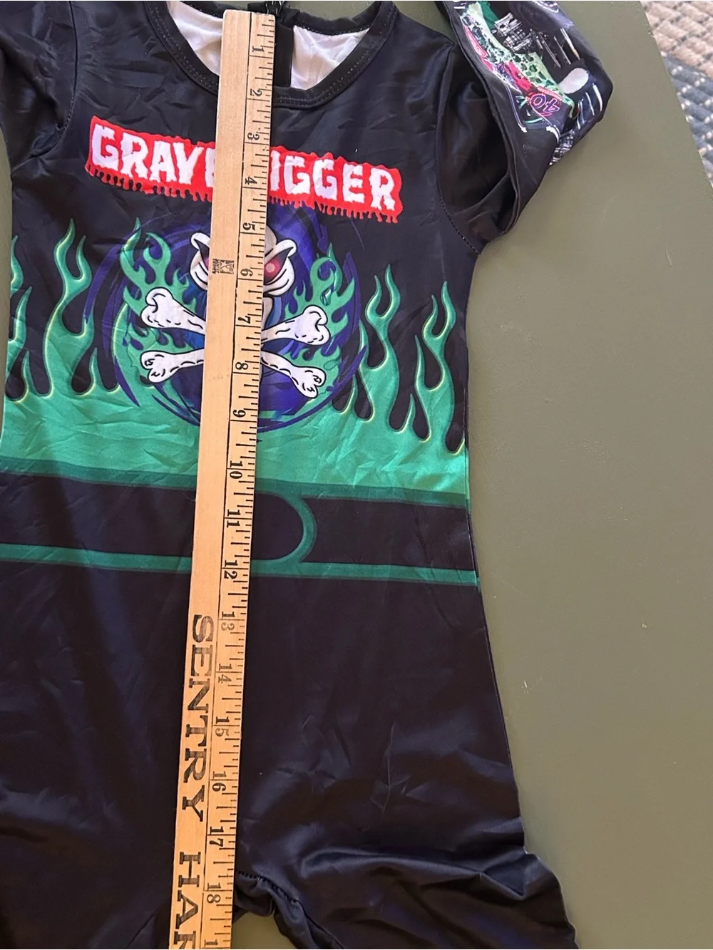 Grave Digger Monster Truck Driver Kids Costume Size 100(3T) See Meas. Halloween